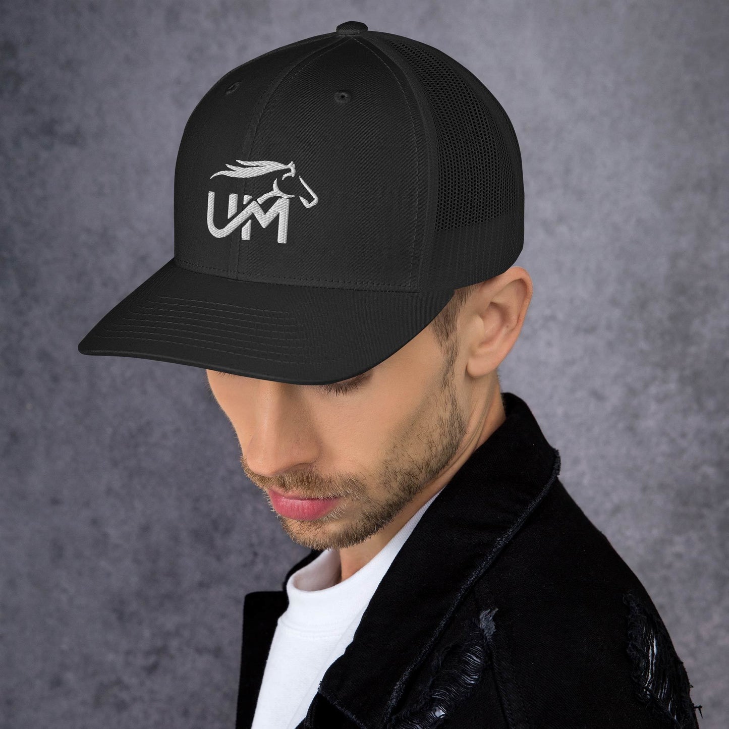 UM White Logo Trucker Cap