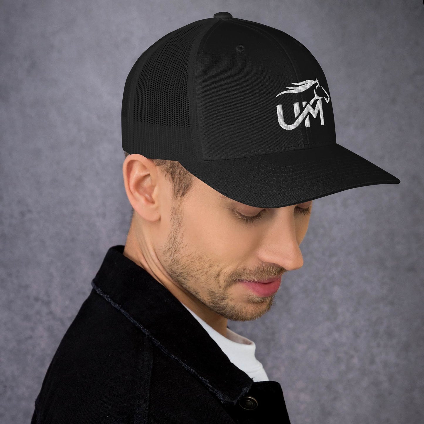 UM White Logo Trucker Cap
