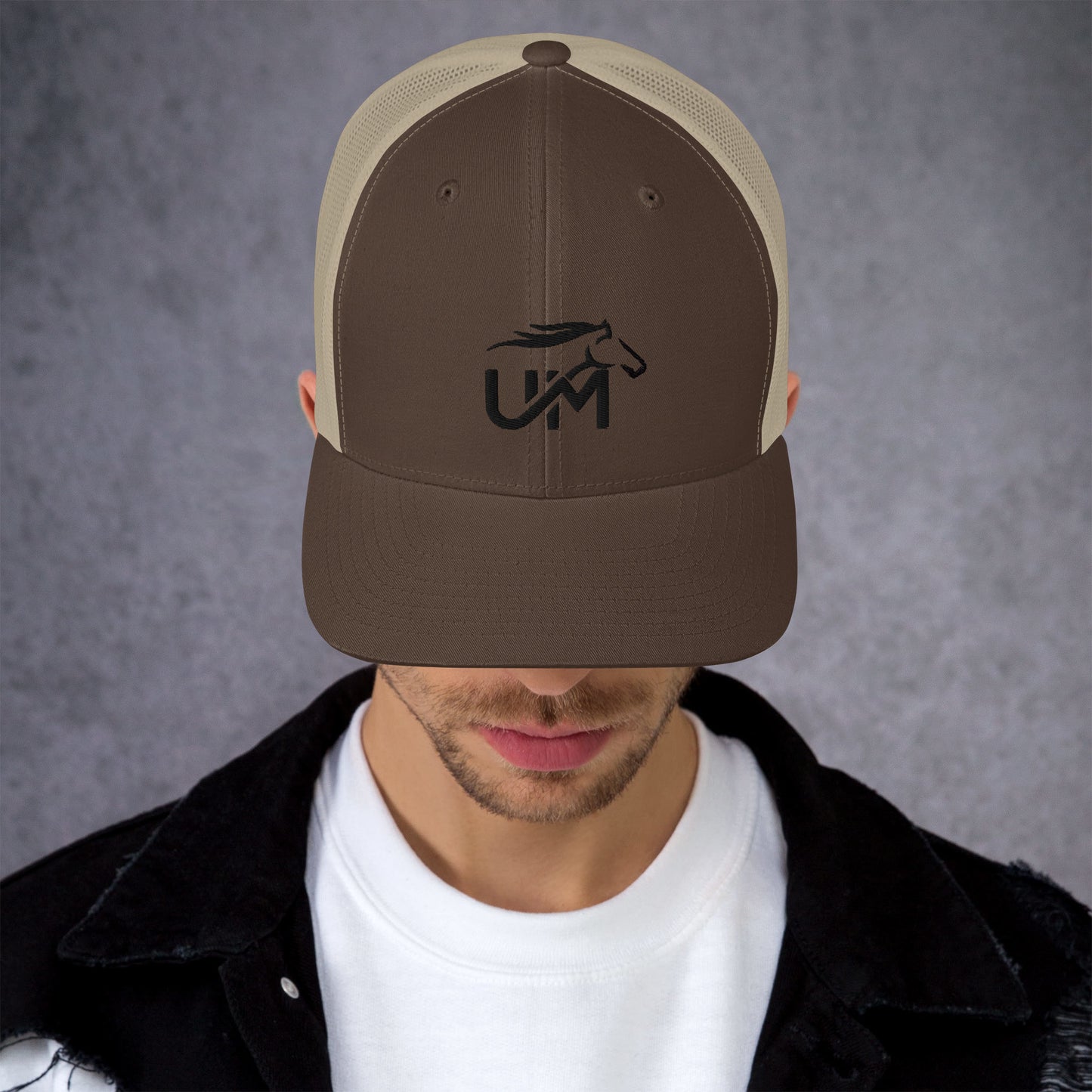 Black UM Logo Trucker Cap