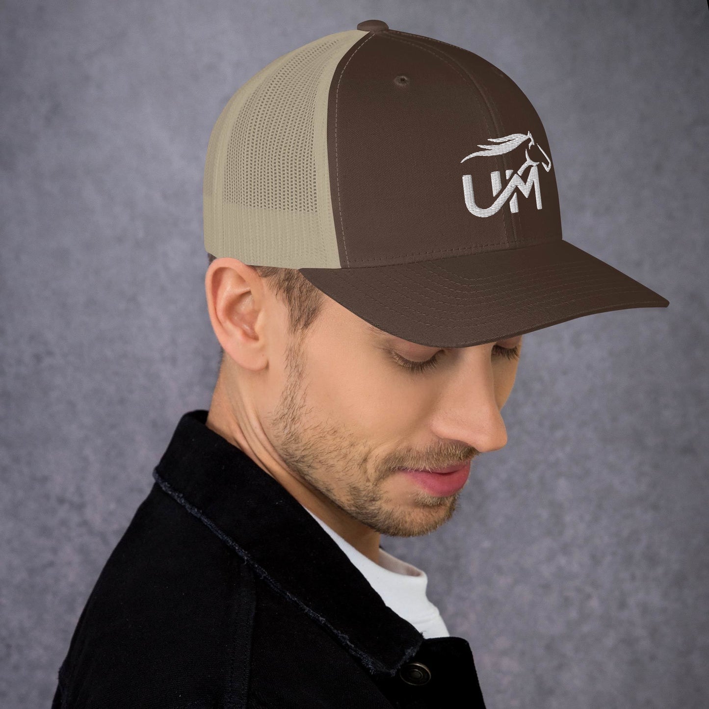 UM White Logo Trucker Cap