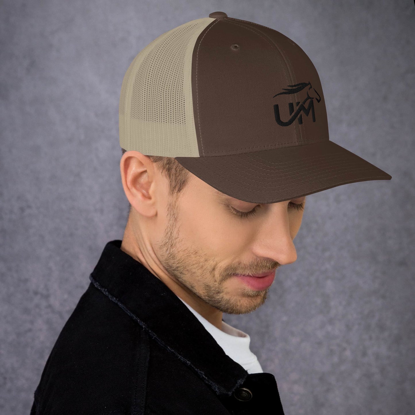 Black UM Logo Trucker Cap
