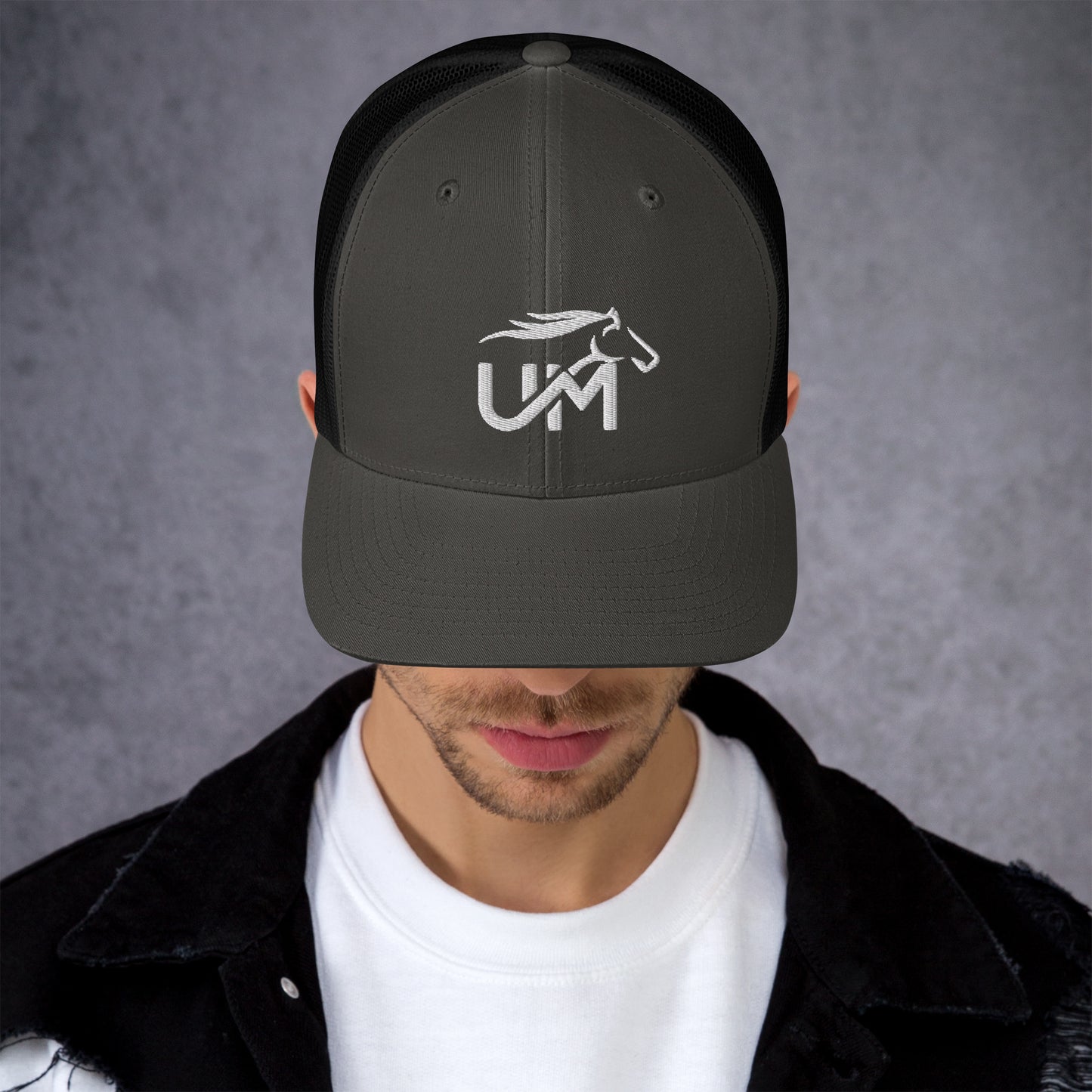 UM White Logo Trucker Cap