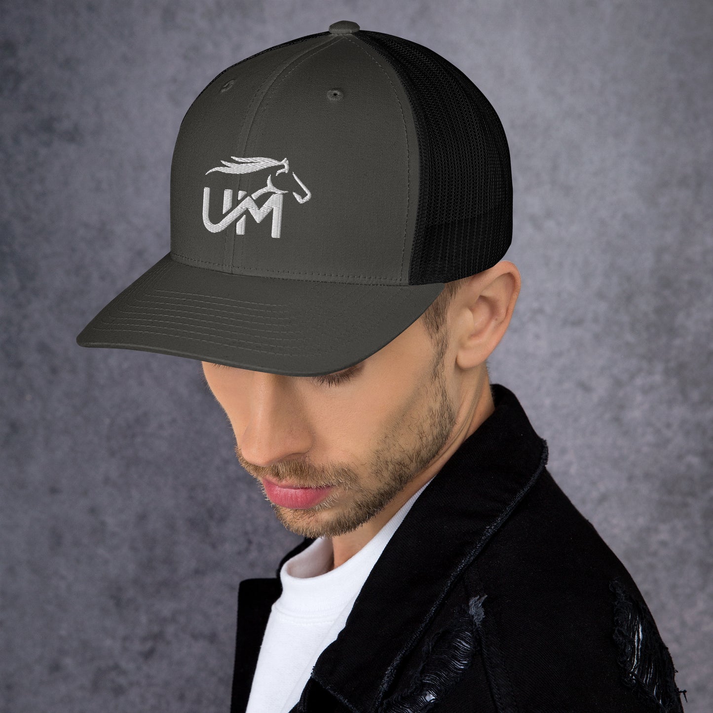 UM White Logo Trucker Cap