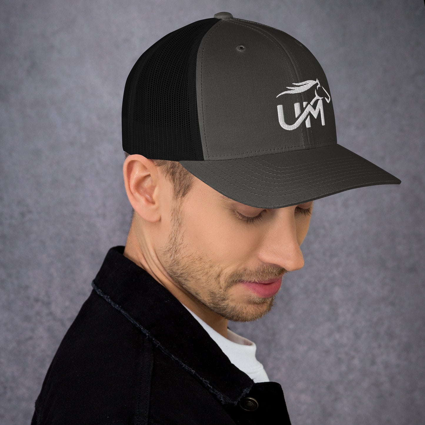 UM White Logo Trucker Cap