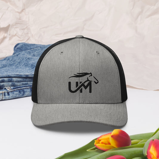 Black UM Logo Trucker Cap