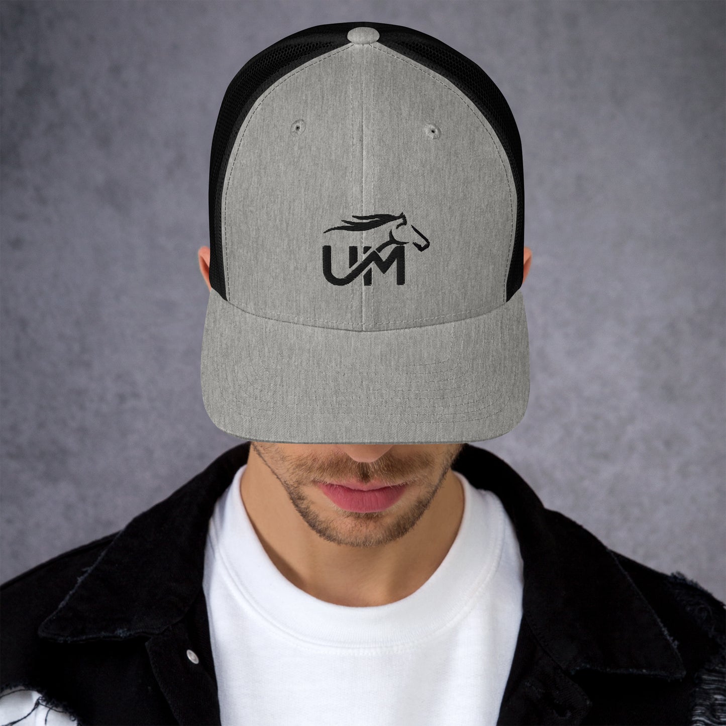 Black UM Logo Trucker Cap
