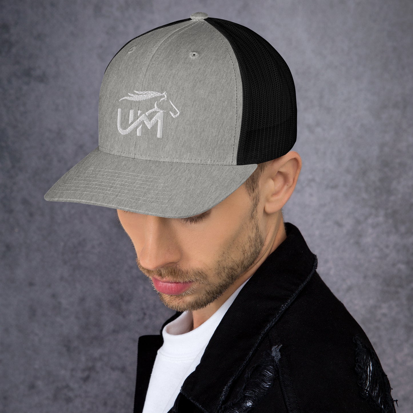 UM White Logo Trucker Cap
