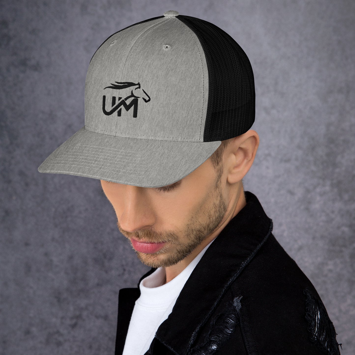 Black UM Logo Trucker Cap