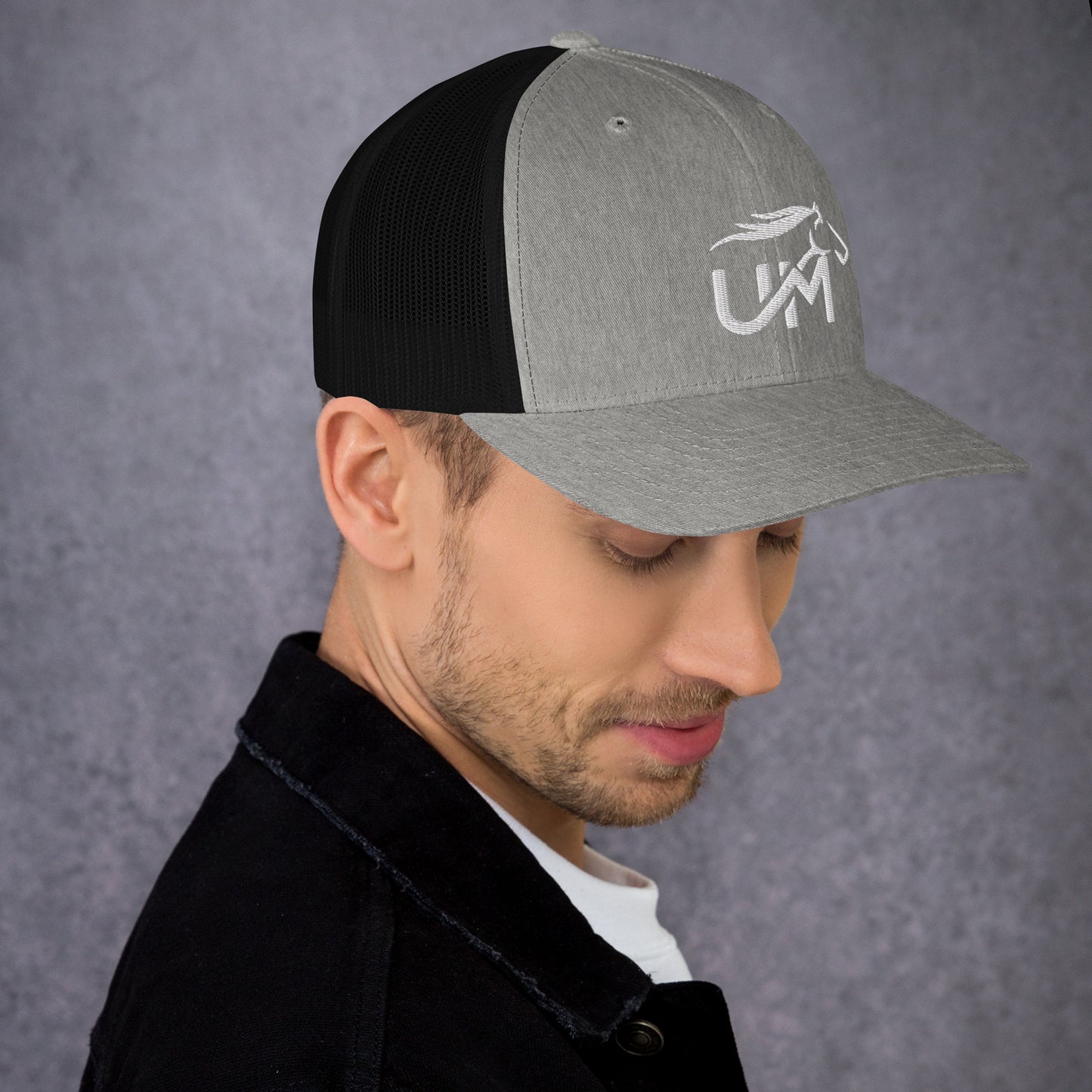 UM White Logo Trucker Cap