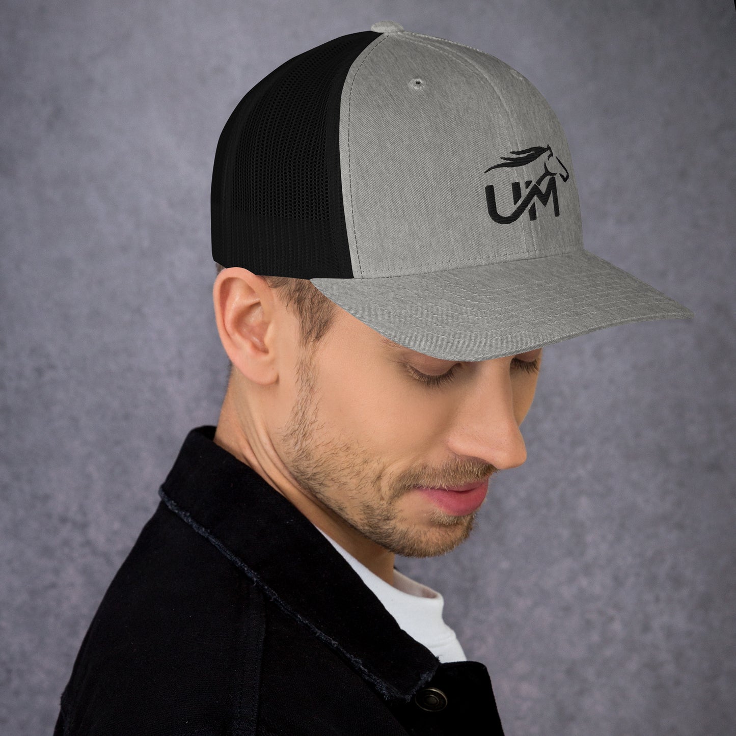 Black UM Logo Trucker Cap