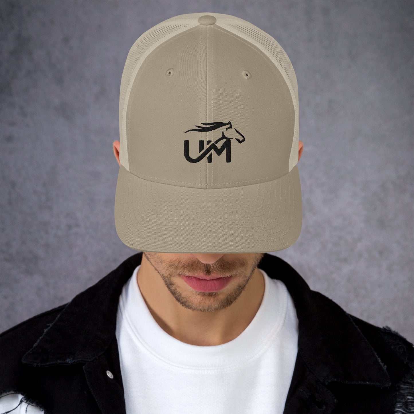 Black UM Logo Trucker Cap