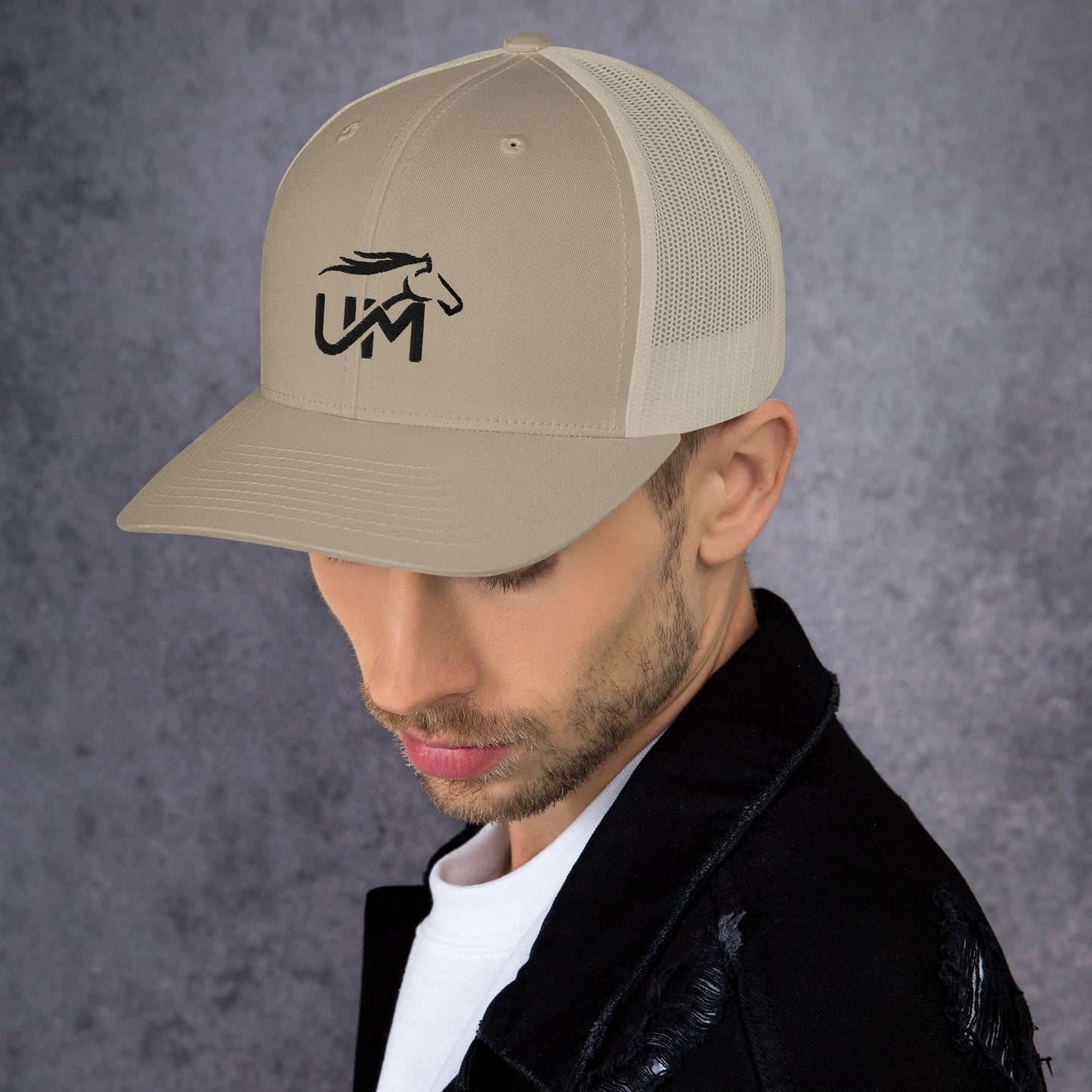 Black UM Logo Trucker Cap