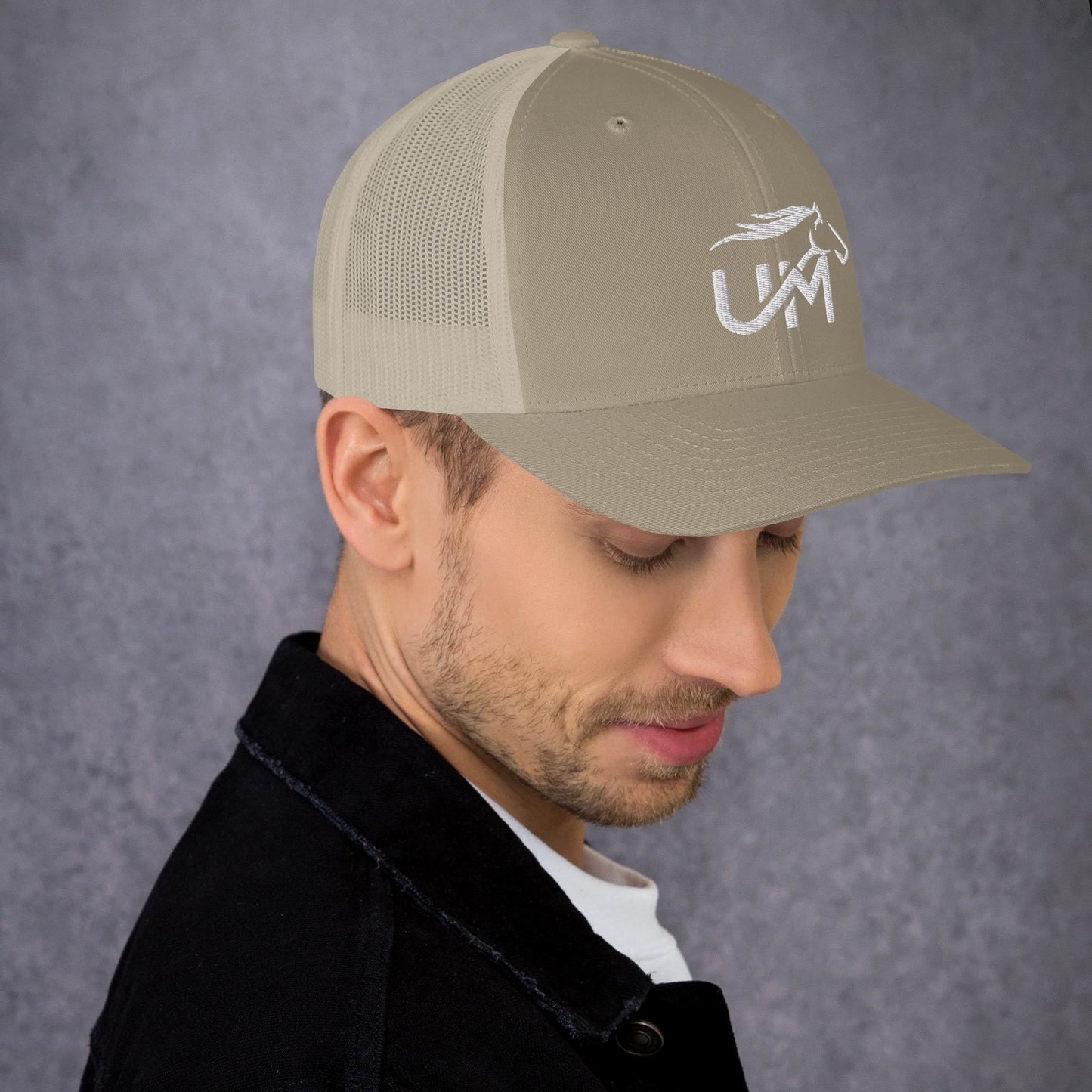 UM White Logo Trucker Cap