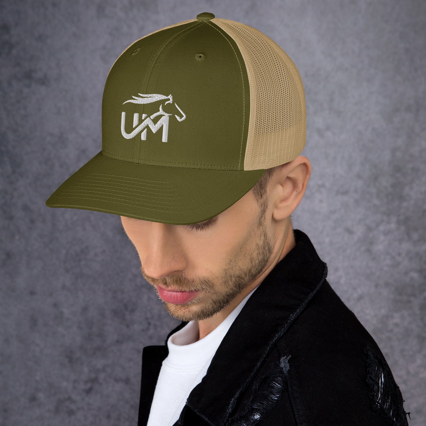 UM White Logo Trucker Cap