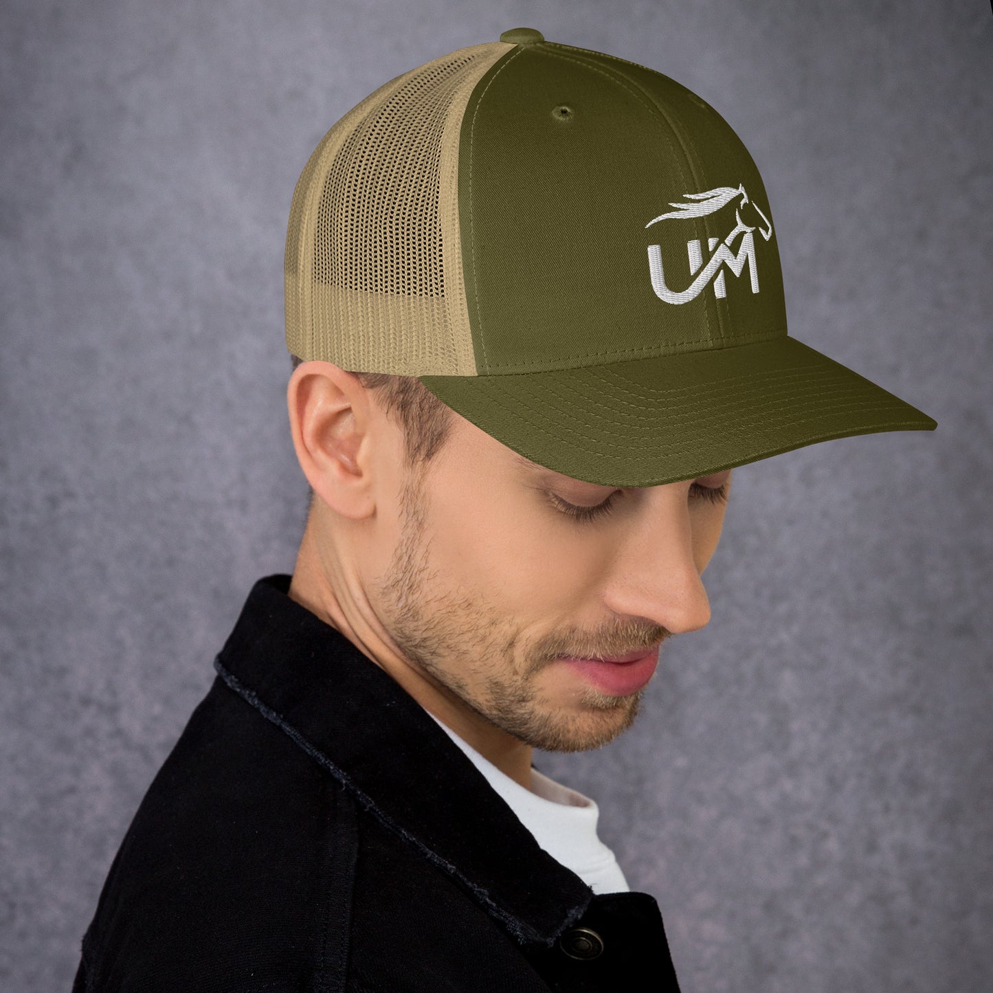 UM White Logo Trucker Cap