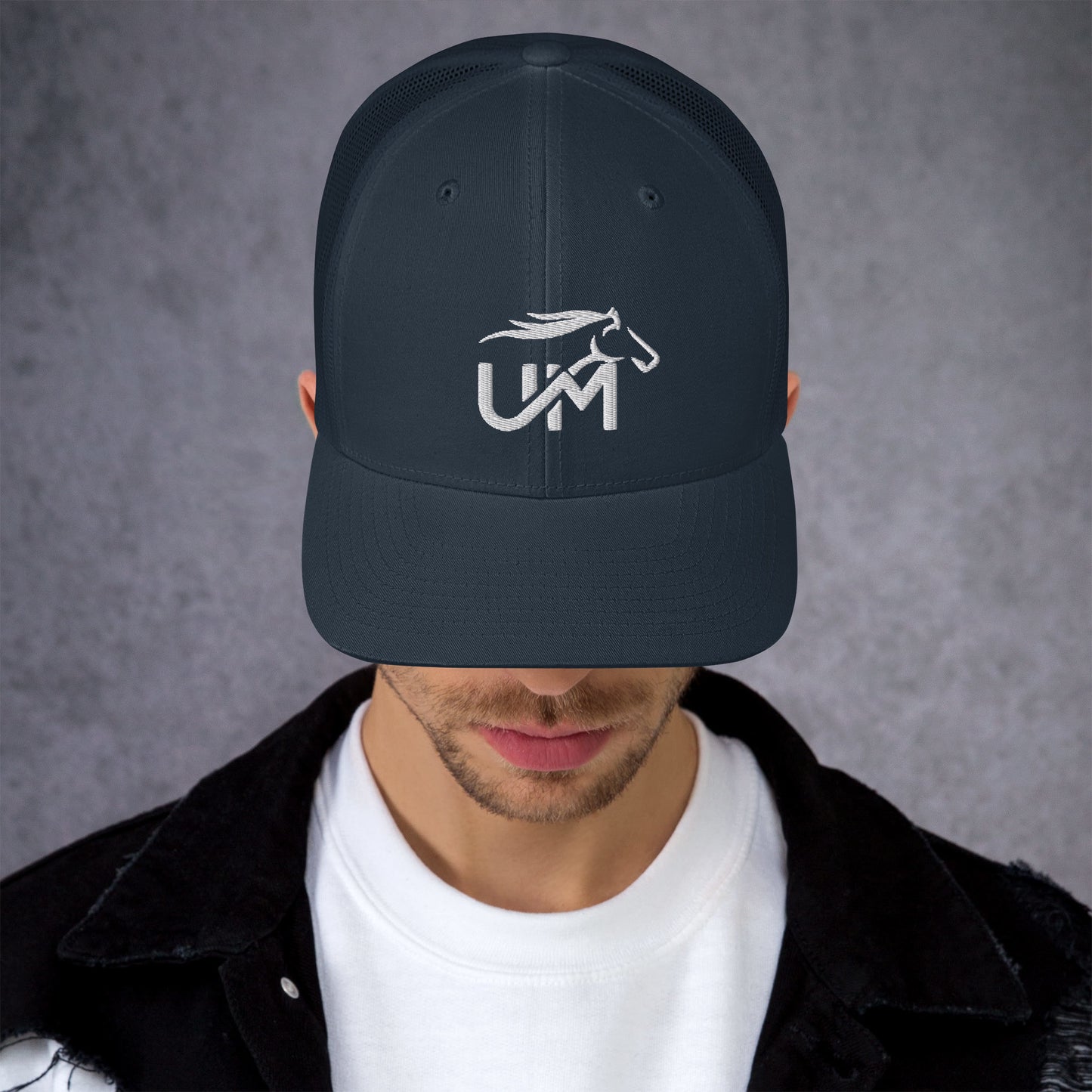 UM White Logo Trucker Cap