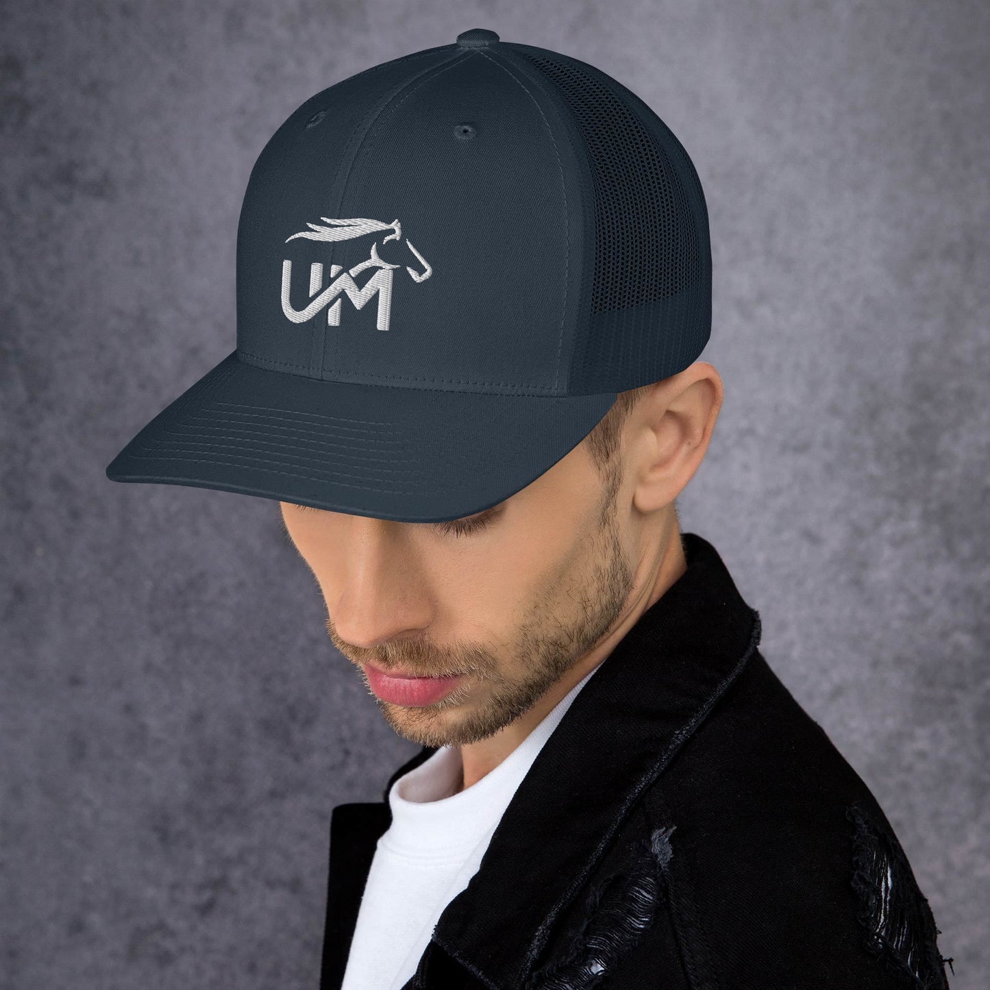 UM White Logo Trucker Cap