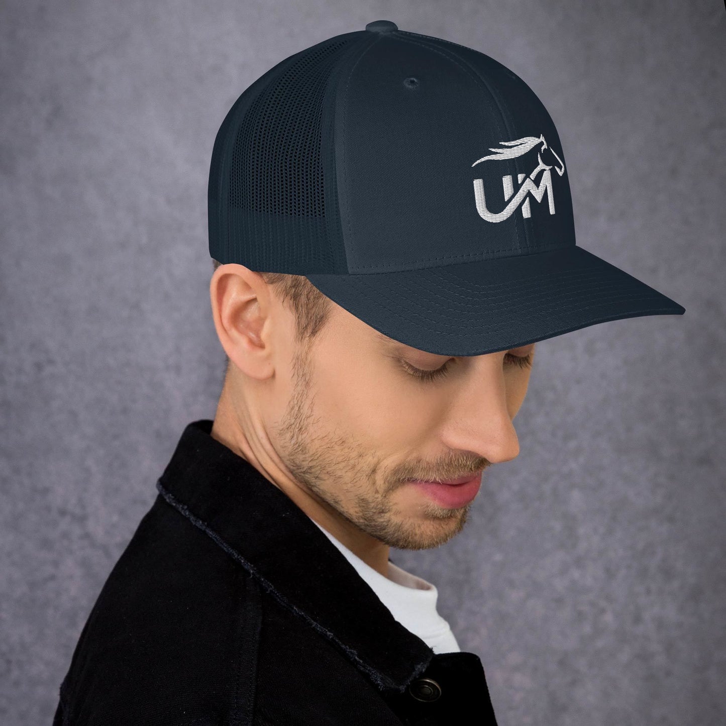 UM White Logo Trucker Cap