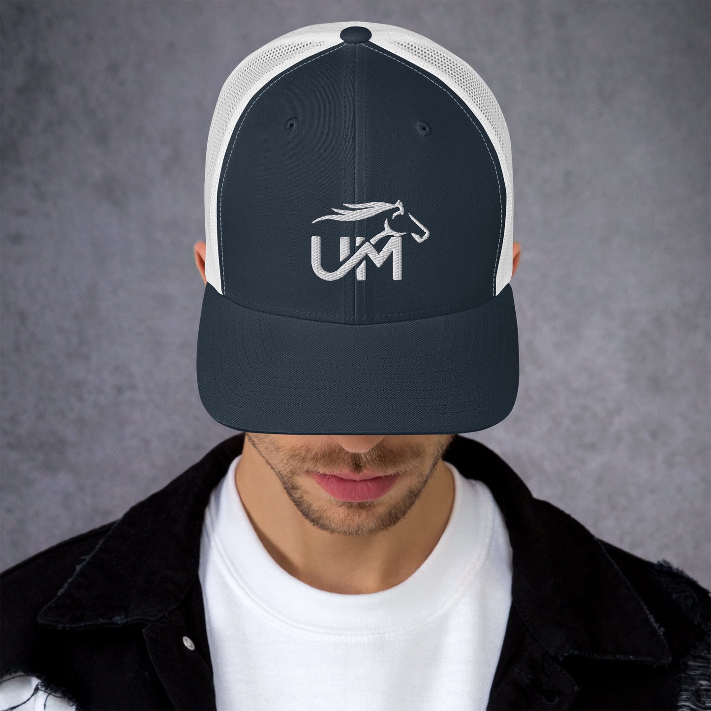 UM White Logo Trucker Cap