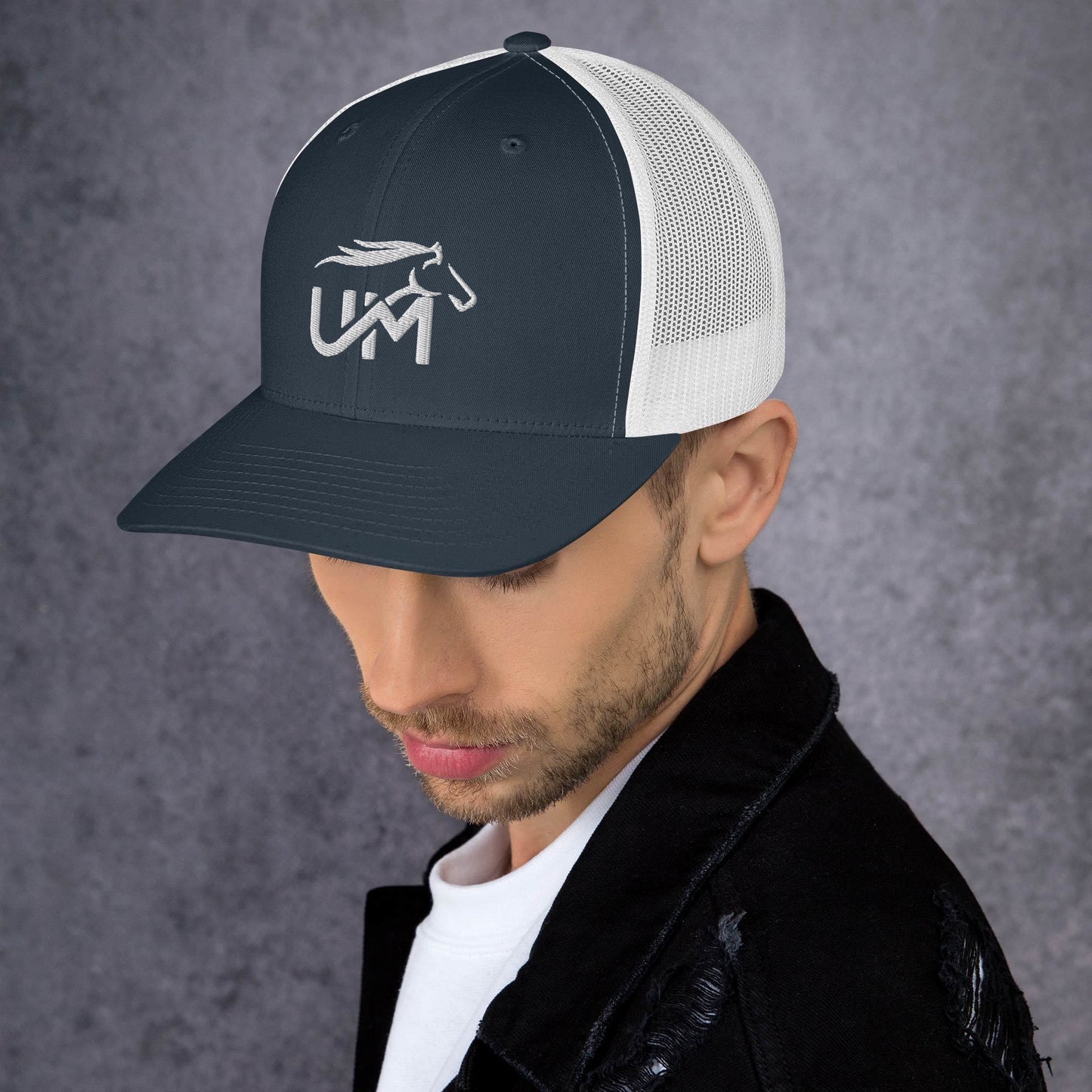 UM White Logo Trucker Cap