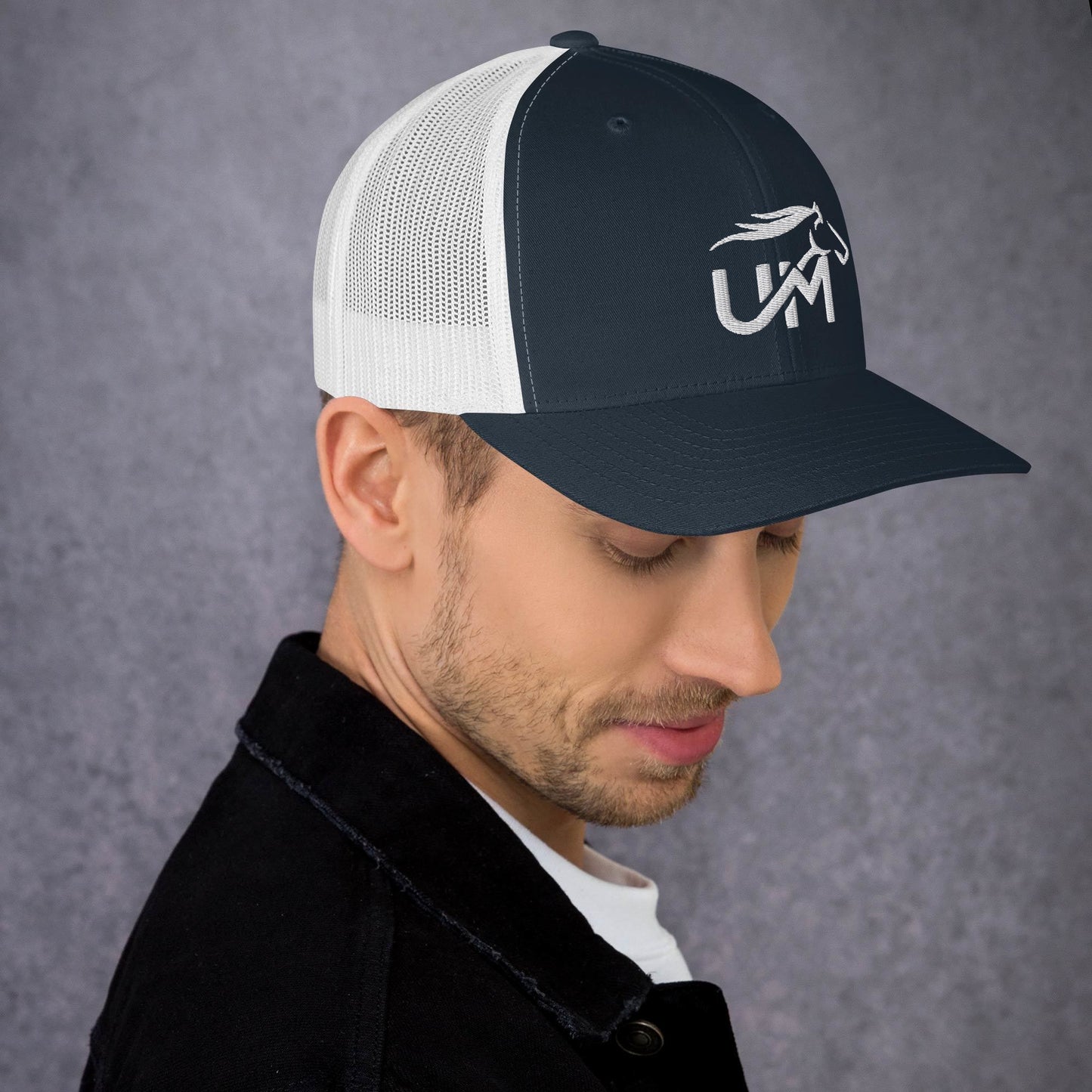 UM White Logo Trucker Cap