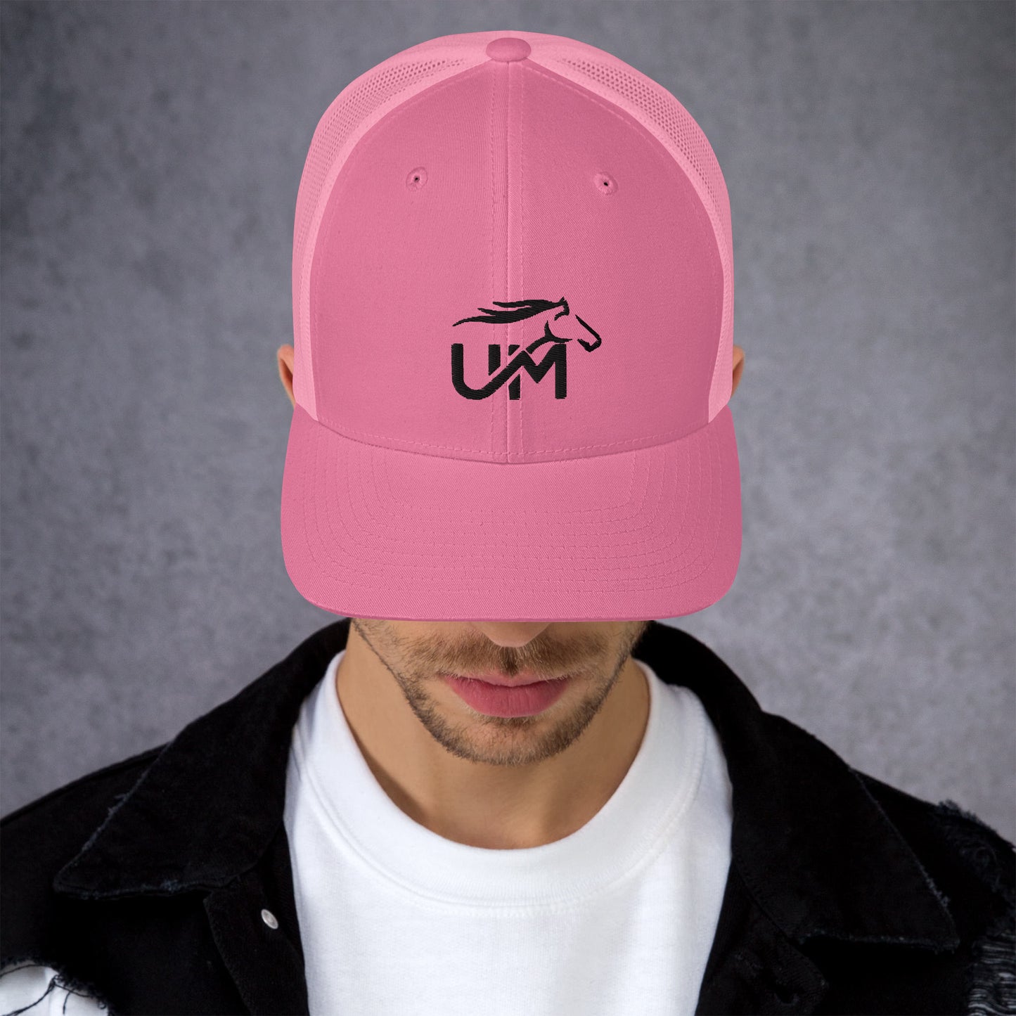 Black UM Logo Trucker Cap