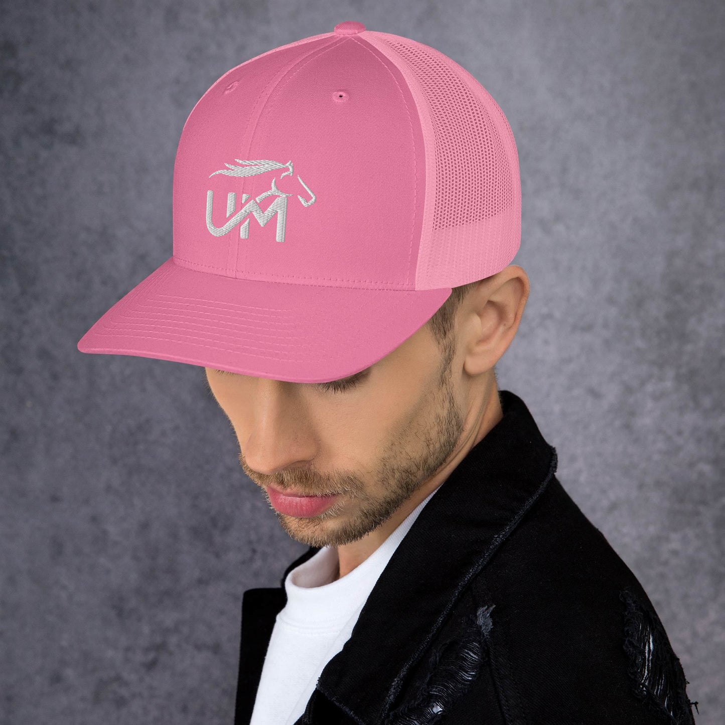 UM White Logo Trucker Cap