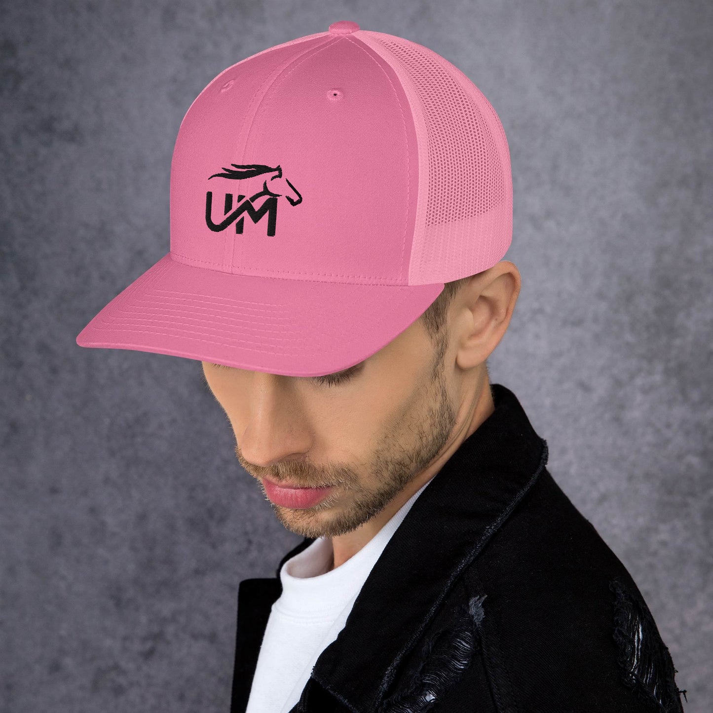 Black UM Logo Trucker Cap