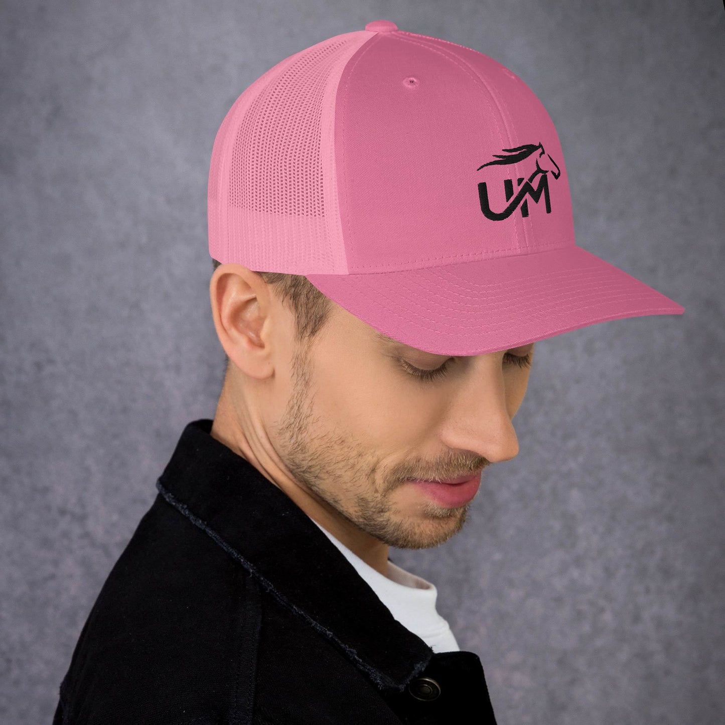Black UM Logo Trucker Cap