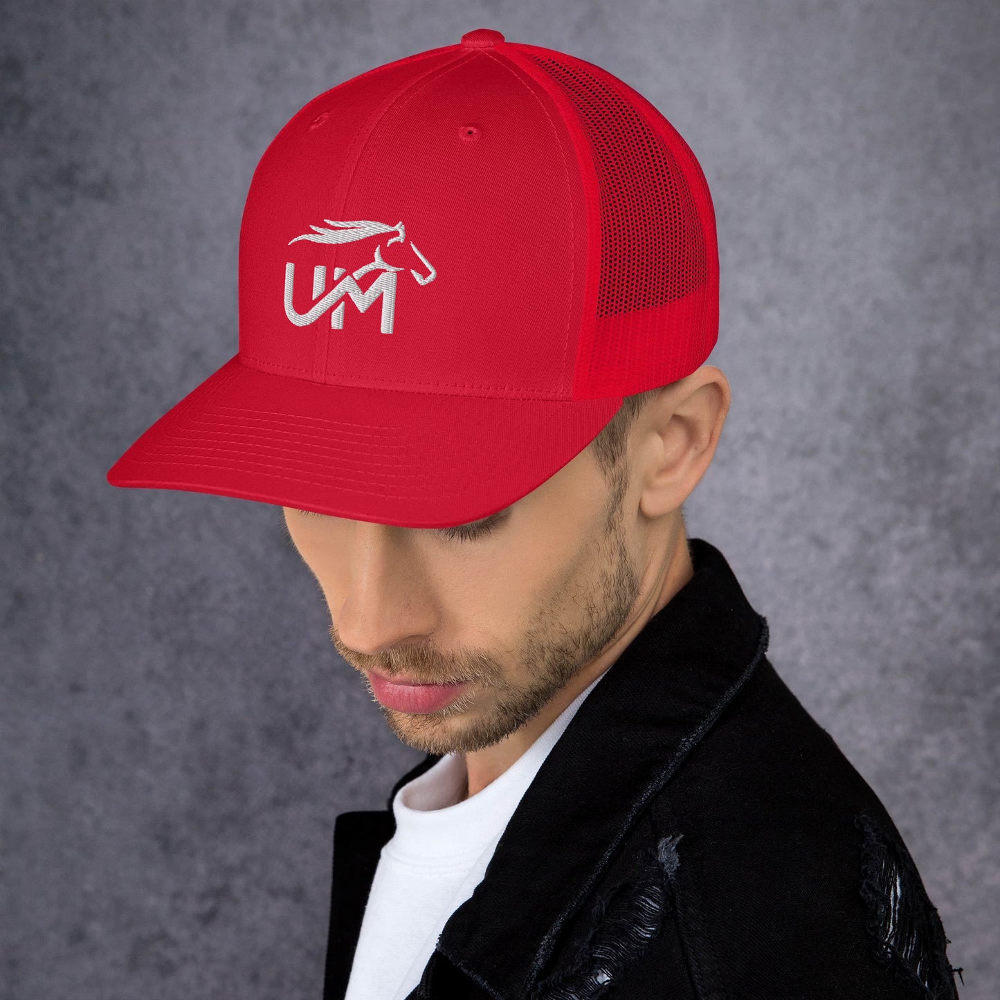 UM White Logo Trucker Cap