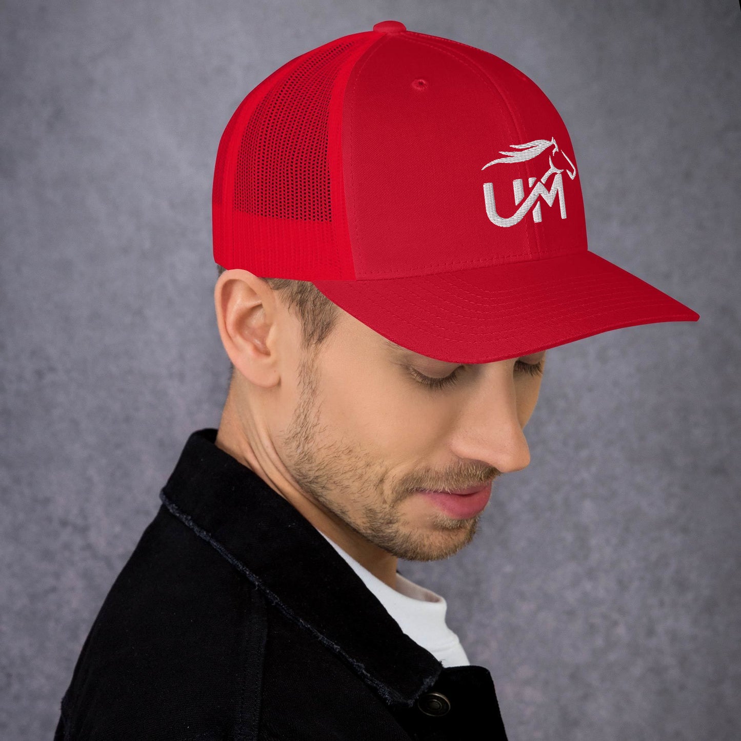 UM White Logo Trucker Cap