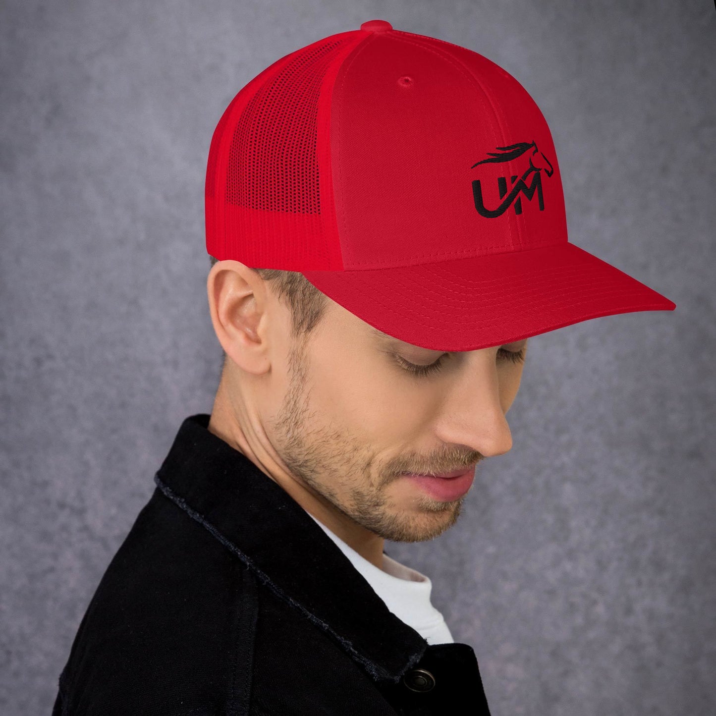 Black UM Logo Trucker Cap