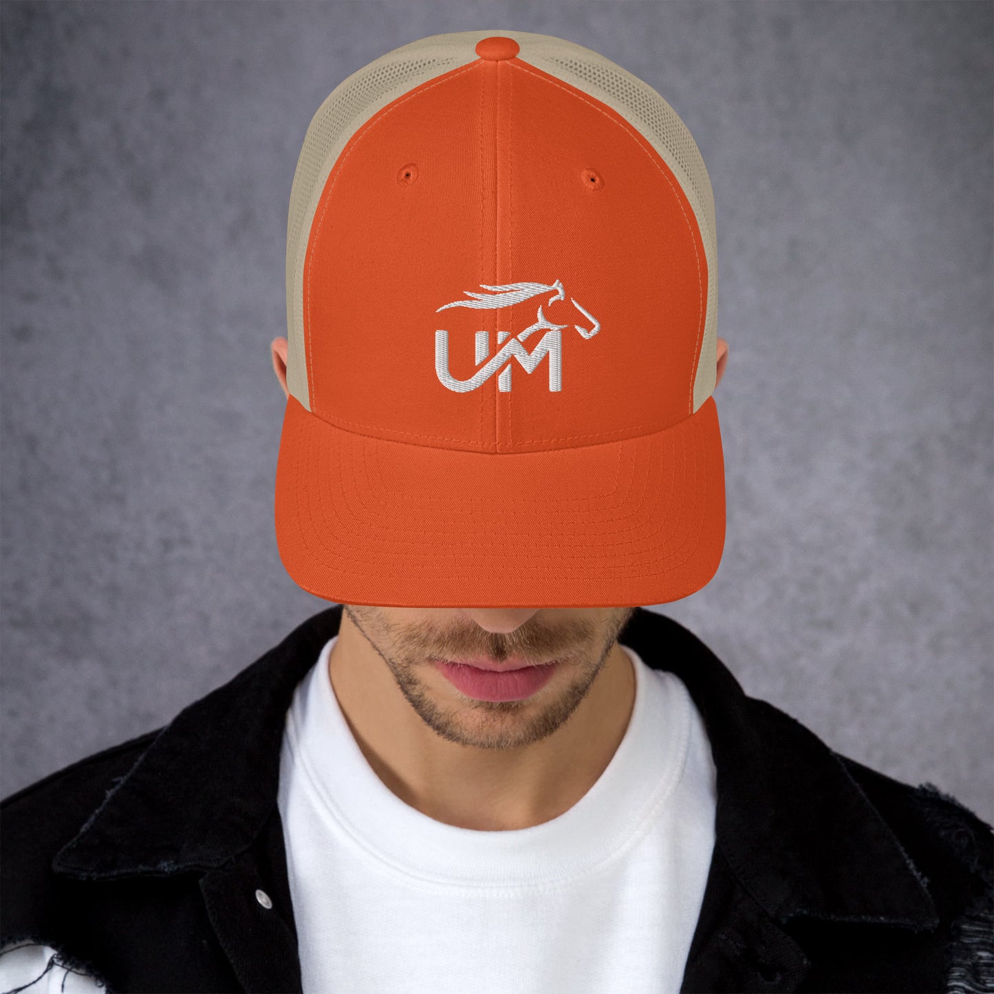 UM White Logo Trucker Cap