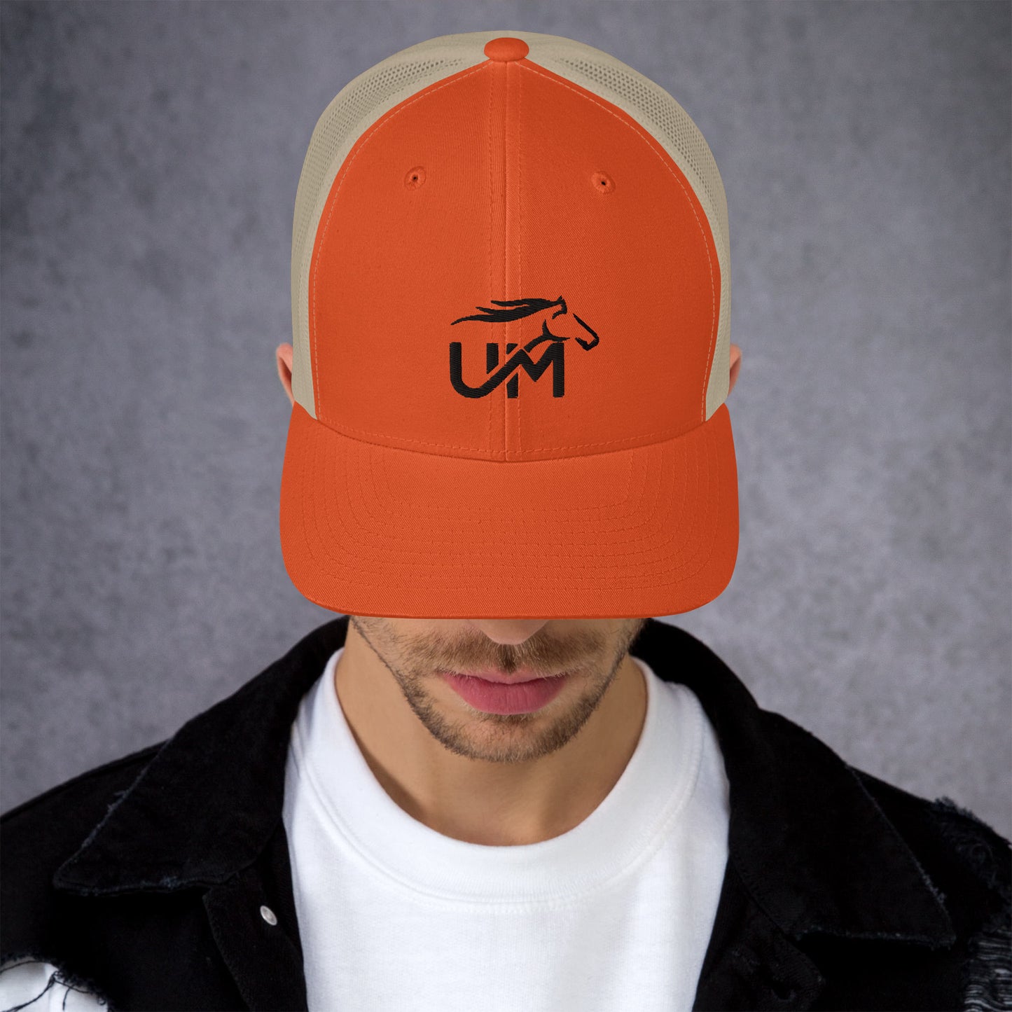 Black UM Logo Trucker Cap