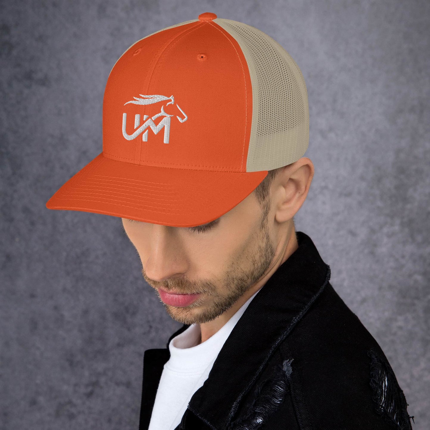 UM White Logo Trucker Cap