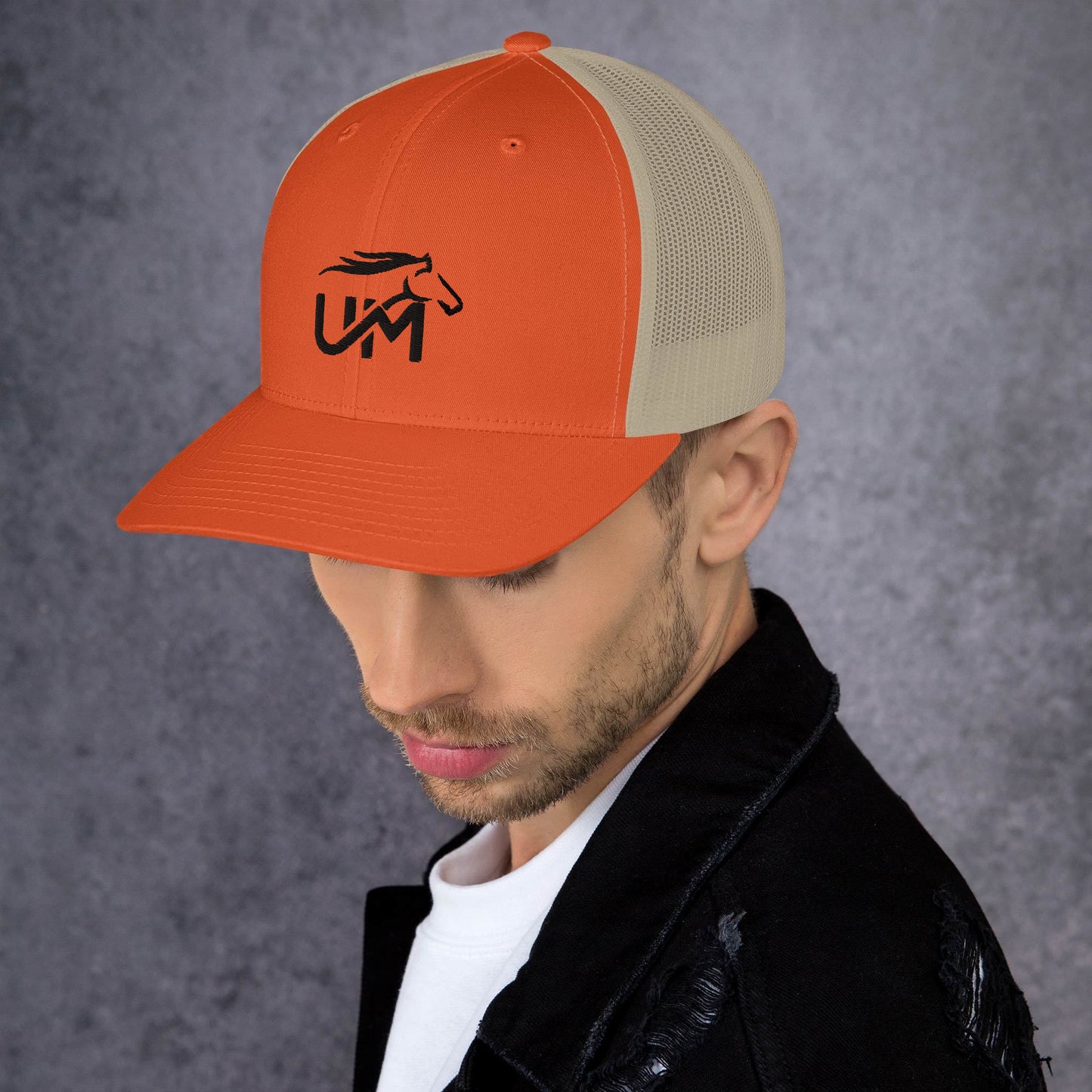 Black UM Logo Trucker Cap