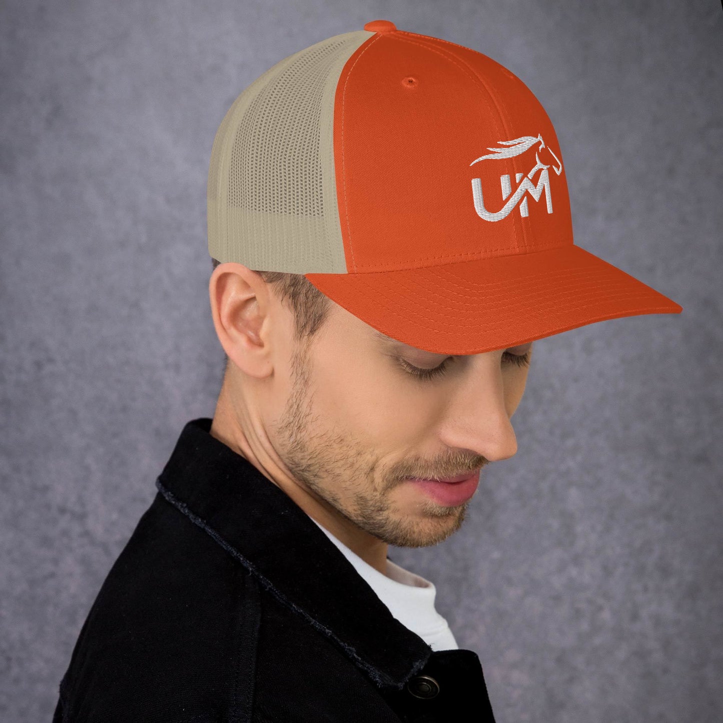 UM White Logo Trucker Cap