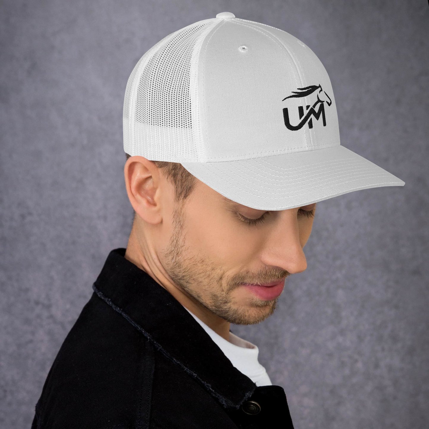 Black UM Logo Trucker Cap