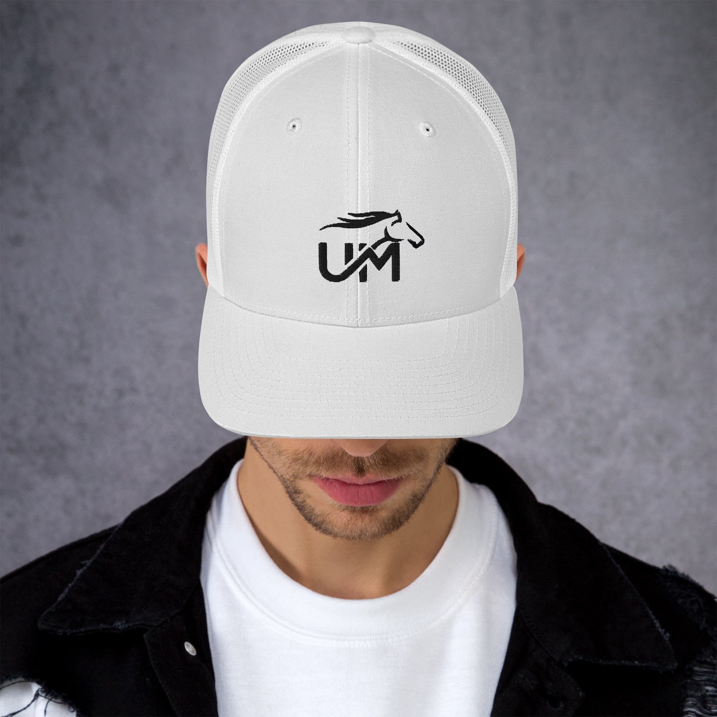 Black UM Logo Trucker Cap