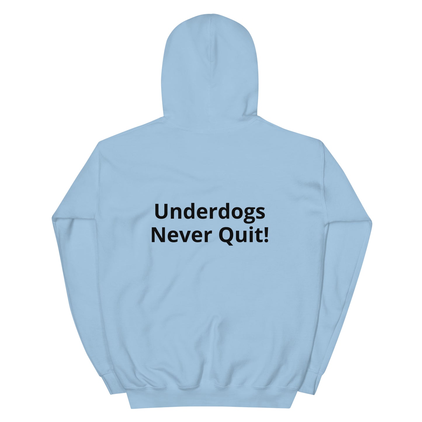 Unisex Black Logo: Never Quit Hoodie