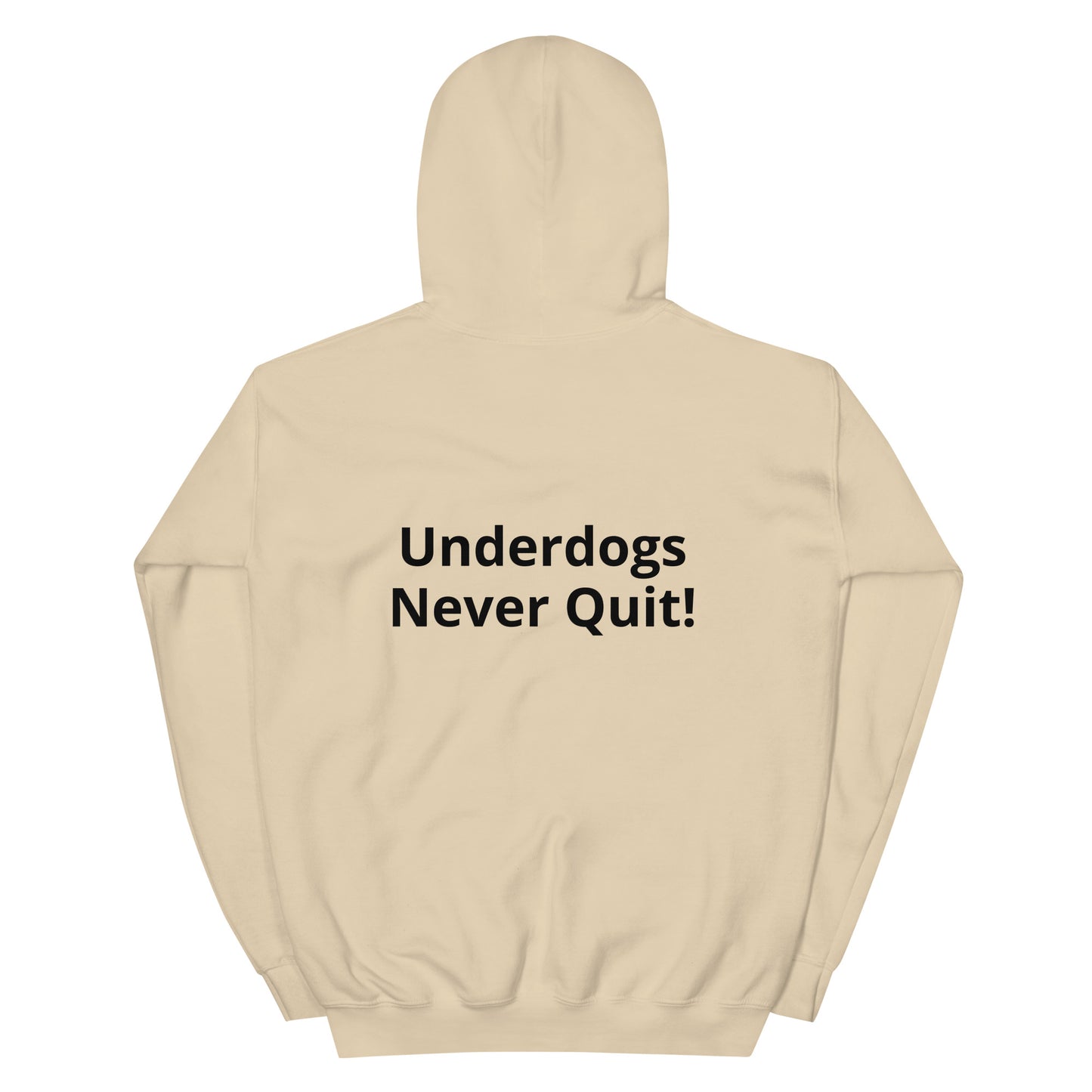 Unisex Black Logo: Never Quit Hoodie