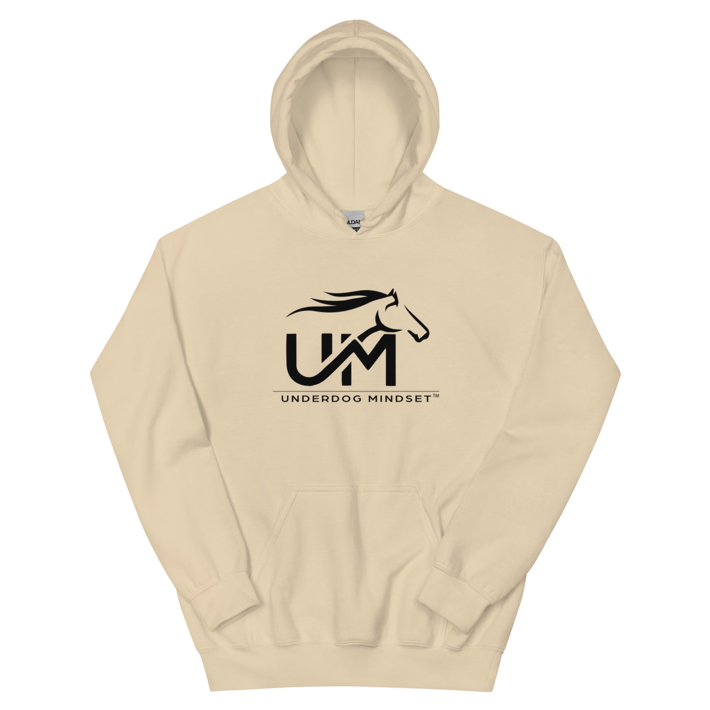 Unisex Black Logo: Never Quit Hoodie