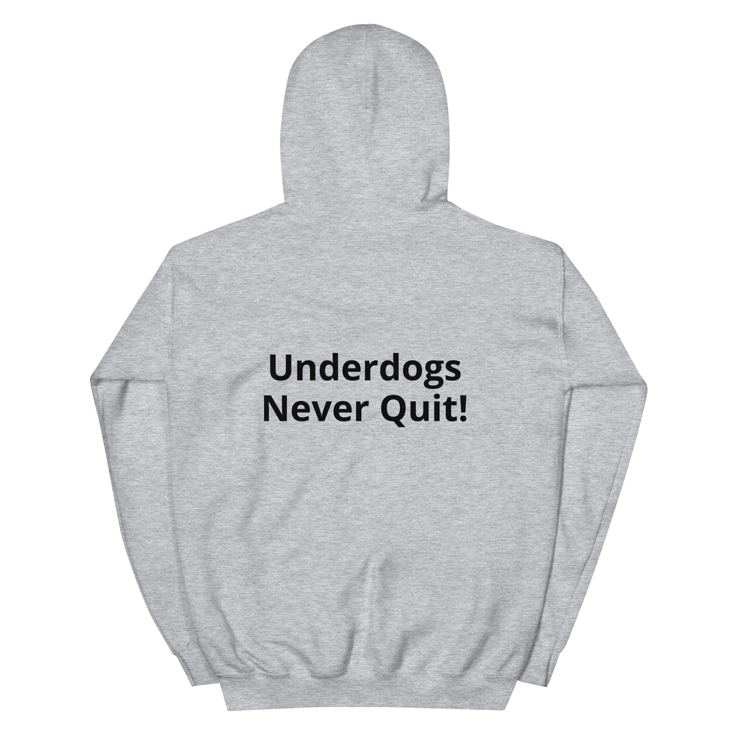 Unisex Black Logo: Never Quit Hoodie