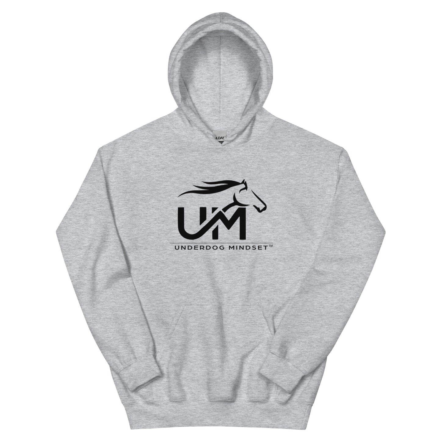 Unisex Black Logo: Never Quit Hoodie