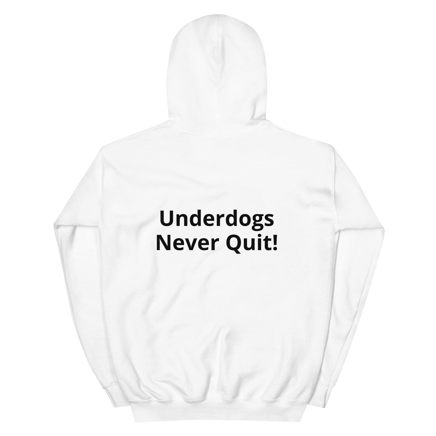 Unisex Black Logo: Never Quit Hoodie